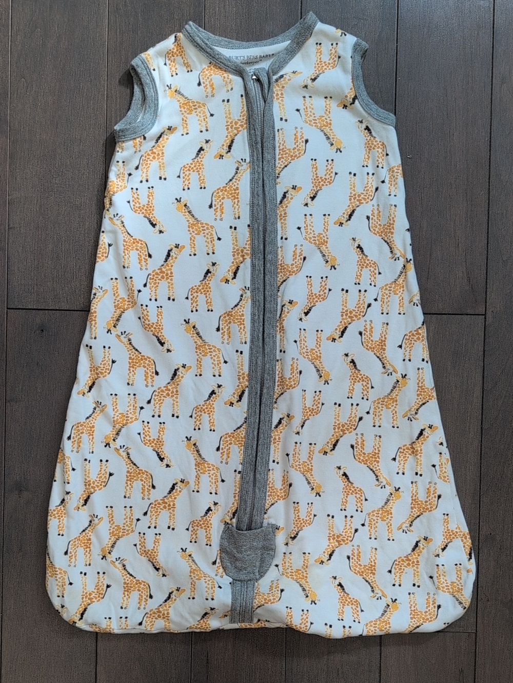 Burt's Bees Baby Giraffe Print Wearable Blanket Size Small